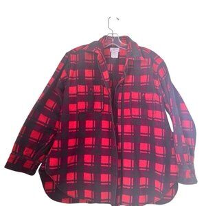 Vintage 1970s 1980s Champion Plaid Flannel Cotton Jacket Shacket Shirt Buttons M